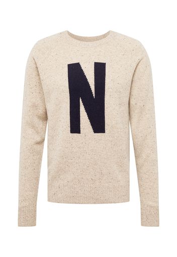 NORSE PROJECTS Pullover 'Fridolf N Donegal'  beige sfumato / nero