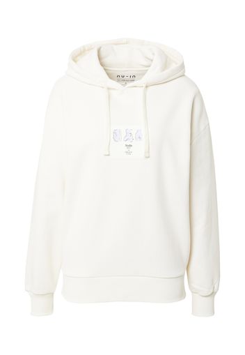 NU-IN Felpa  offwhite / blu chiaro