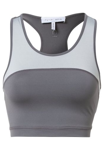 NU-IN Reggiseno sportivo  grafite / grigio argento