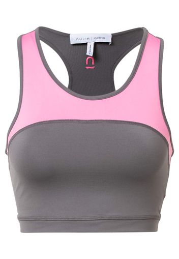 NU-IN Reggiseno sportivo  grigio / rosa