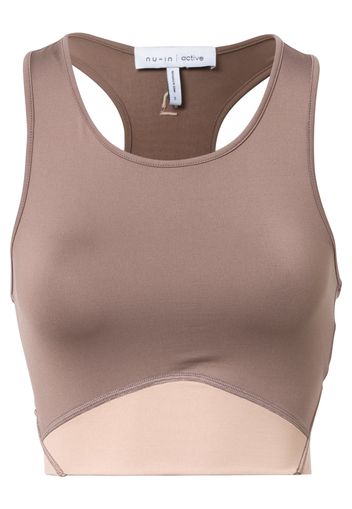 NU-IN Top sportivo  crema / beige scuro