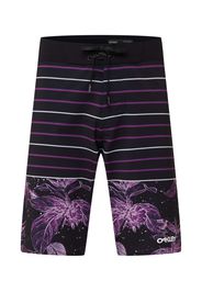 OAKLEY Pantaloncini da surf 'Retro Split'  lilla scuro / bianco / nero