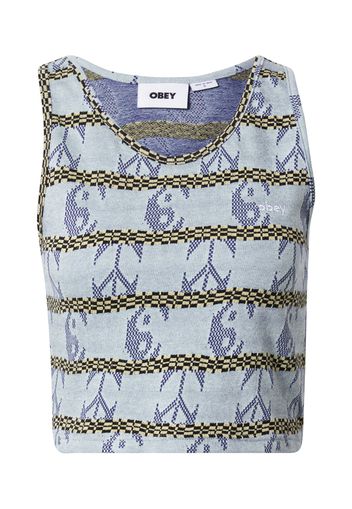 Obey Top in maglia 'ESTELLE'  blu fumo / blu / écru / nero / bianco