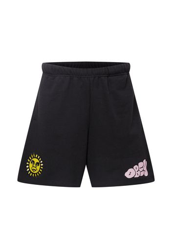 Obey Pantaloni  nero / lavanda / limone