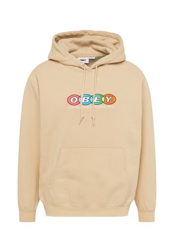 Obey Felpa  beige chiaro / verde / arancione / bianco