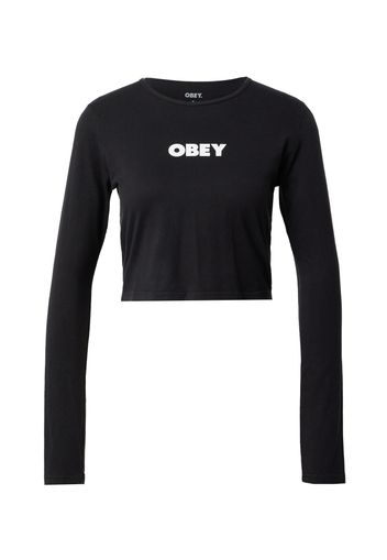 Obey Maglietta  nero / bianco