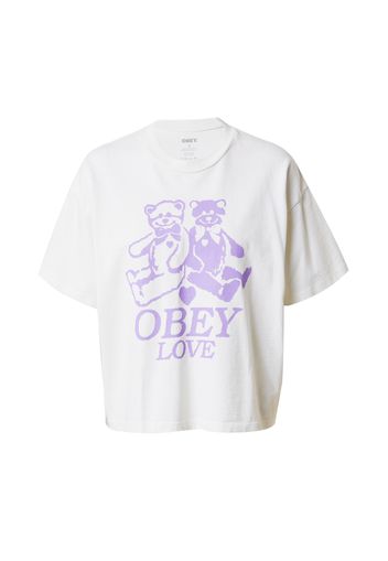 Obey Maglietta  lilla chiaro / bianco