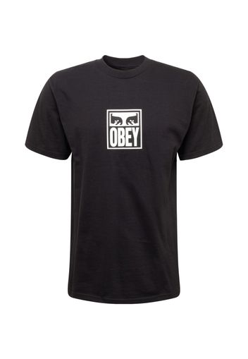 Obey Maglietta  nero / bianco