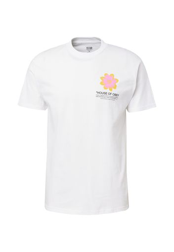 Obey Maglietta 'House Of Obey Flower'  giallo / rosa / nero / bianco