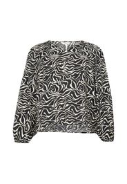 Object Curve Camicia da donna 'LEONORA'  nero / bianco