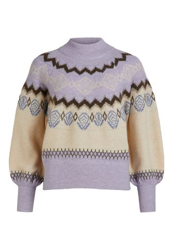 OBJECT Pullover 'NOELLA'  lavanda / beige / cioccolato