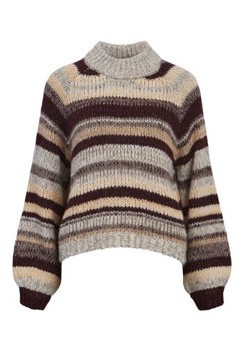 OBJECT Pullover 'HEDVY'  sabbia / marrone chiaro / marrone scuro