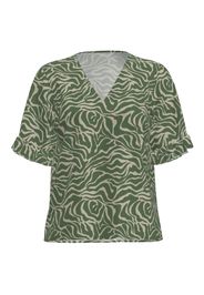 OBJECT Camicia da donna 'SELINE'  verde scuro / bianco