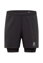 ODLO Pantaloni sportivi  nero / grigio argento