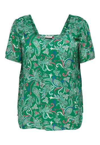 ONLY Carmakoma Camicia da donna  verde / bianco / rosso