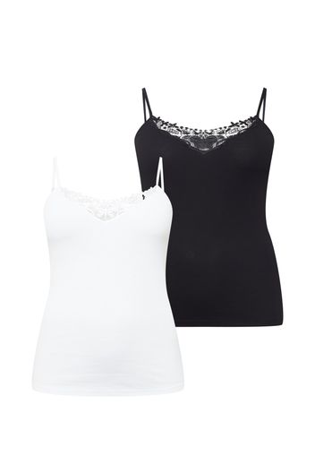 ONLY Carmakoma Top 'KIRAZ'  nero / bianco