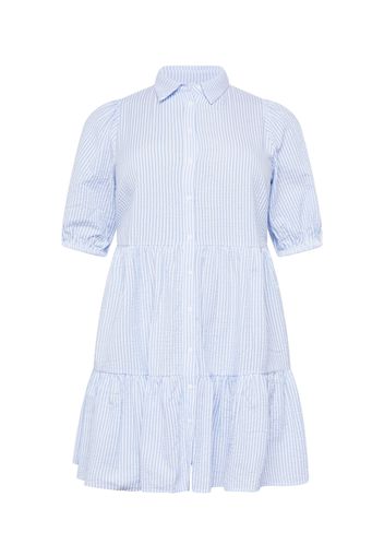 ONLY Curve Abito camicia 'CASSIE'  blu chiaro / bianco