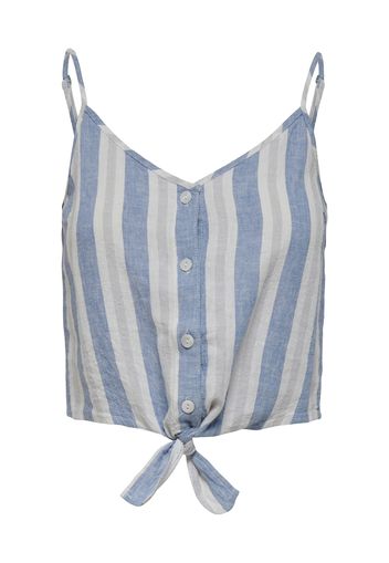 Only Petite Camicia da donna 'Caro'  blu chiaro / bianco / bianco lana