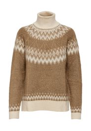 Only Petite Pullover 'Marjana'  marrone / beige