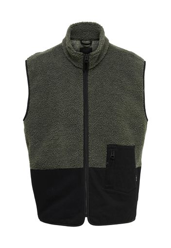 Only & Sons Gilet 'Milton'  color fango / antracite