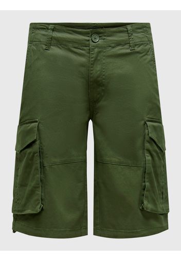 Only & Sons Pantaloni cargo  verde / verde scuro