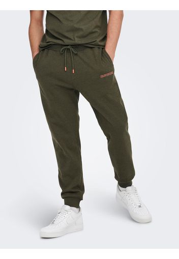 Only & Sons Pantaloni 'TOM'  verde scuro / arancione