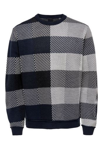 Only & Sons Pullover 'Pearson'  nero / navy / grigio chiaro