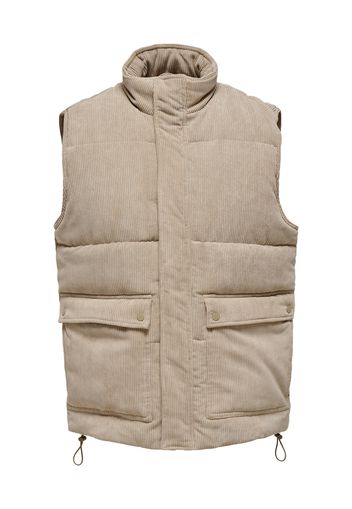 Only & Sons Gilet 'CASH'  beige