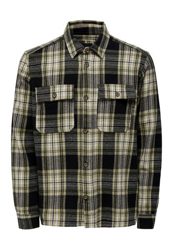 Only & Sons Camicia 'Scott'  verde pastello / nero / bianco