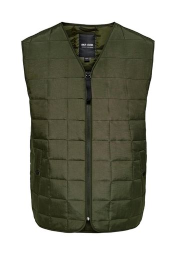 Only & Sons Gilet 'Anker'  oliva