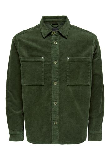 Only & Sons Camicia 'TRACK'  verde scuro