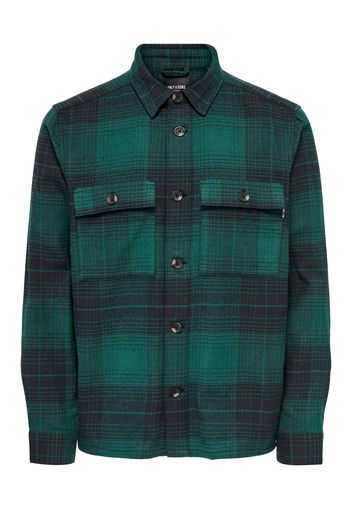 Only & Sons Camicia 'BAZ'  verde / verde scuro