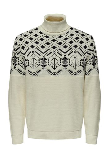 Only & Sons Pullover  nero / bianco lana