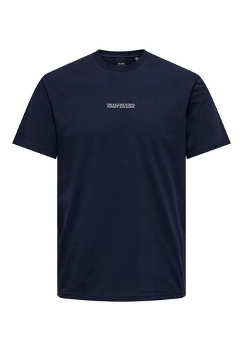 Only & Sons Maglietta 'Musk'  navy / bianco