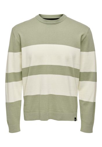 Only & Sons Pullover 'COBY'  crema / verde chiaro