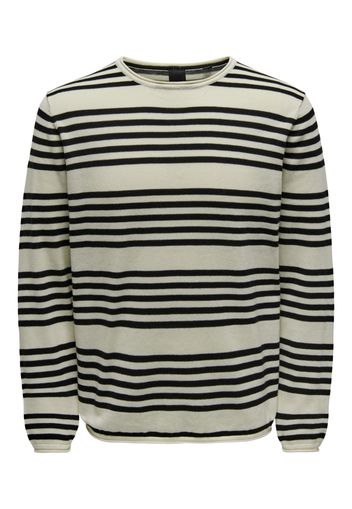 Only & Sons Pullover 'Oby'  beige / nero