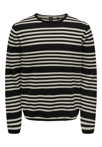 Only & Sons Pullover 'OBY'  nero / bianco