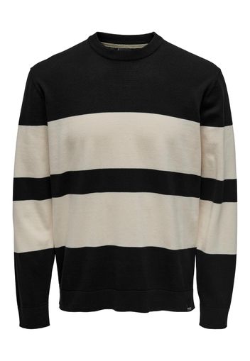 Only & Sons Pullover 'Coby'  beige / nero