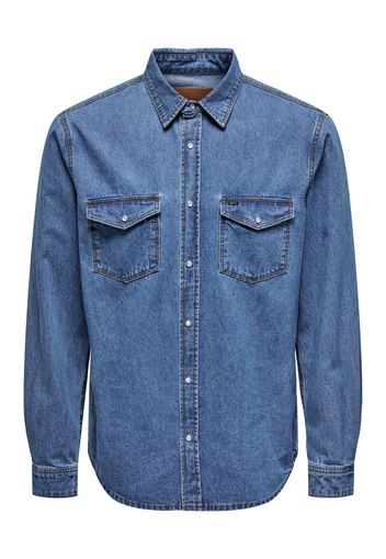 Only & Sons Camicia 'BANE'  blu denim