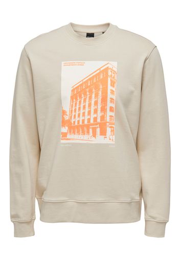 Only & Sons Felpa 'Frankie'  beige / arancione / bianco