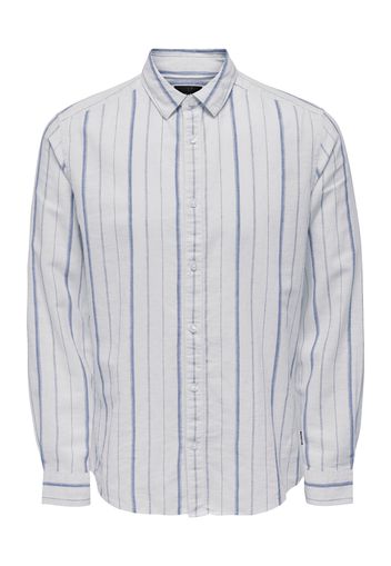 Only & Sons Camicia 'CAIDEN'  blu chiaro / bianco