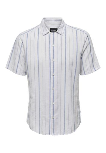 Only & Sons Camicia 'CAIDEN'  blu fumo / bianco