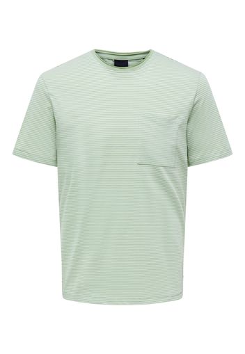 Only & Sons Maglietta 'BALE'  verde pastello / bianco