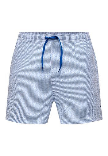 Only & Sons Pantaloncini da bagno 'TED'  blu scuro / bianco