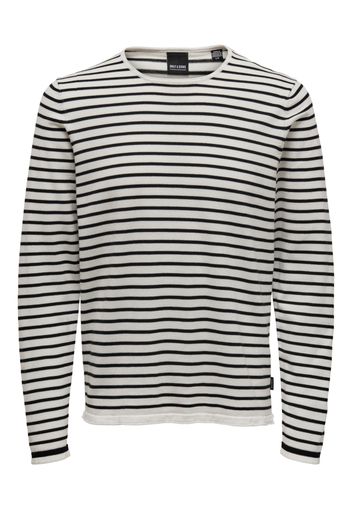 Only & Sons Pullover 'Coby'  nero / bianco