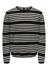 Only & Sons Pullover 'OBY'  nero / bianco