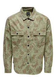 Only & Sons Camicia 'TEAM'  beige / verde