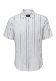 Only & Sons Camicia 'CAIDEN'  blu fumo / bianco