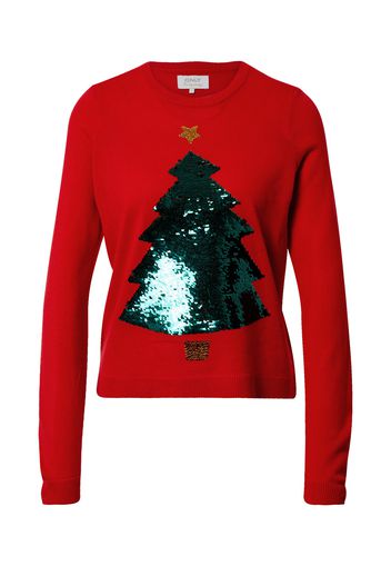 ONLY Pullover 'Xmas'  rosso / verde / oro