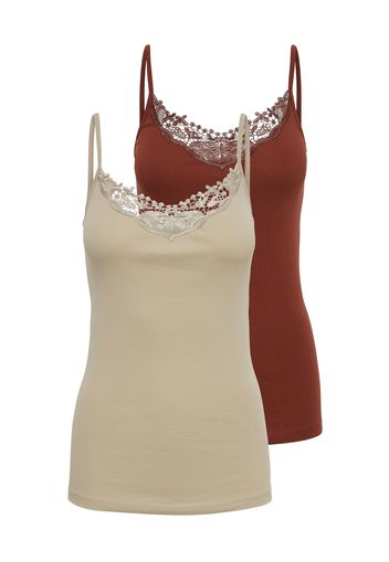 ONLY Top 'Kira'  rosso ruggine / beige